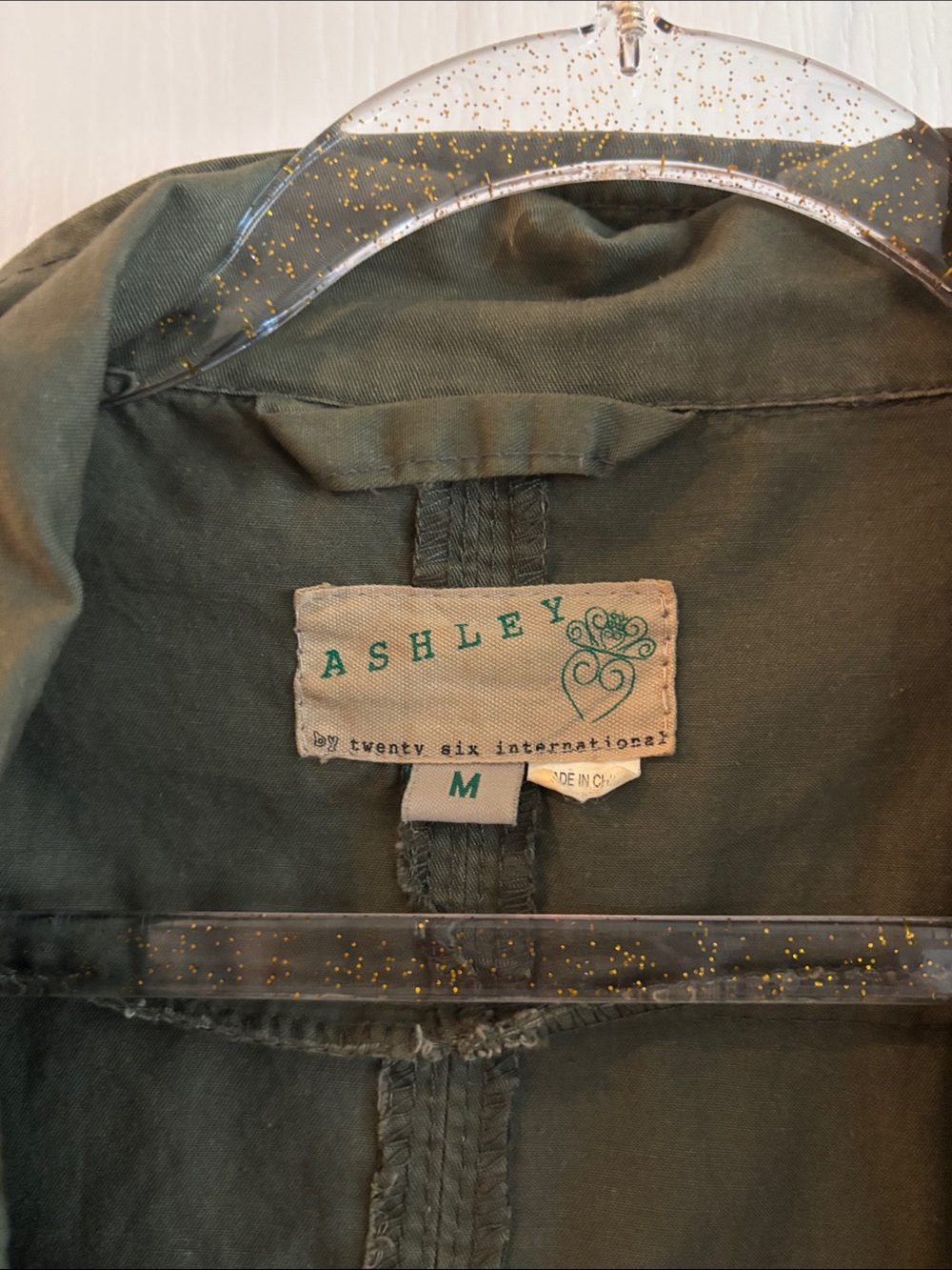 Ashley By 26 International Olive Green Utility Jacket - Picture 2 of 3